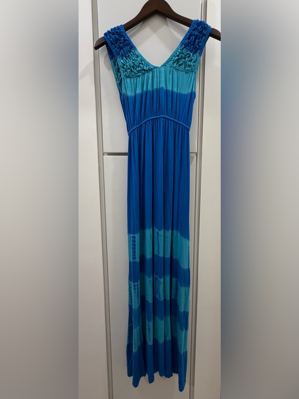 Love Token Blue and Teal Ombre Maxi Dress SZ S